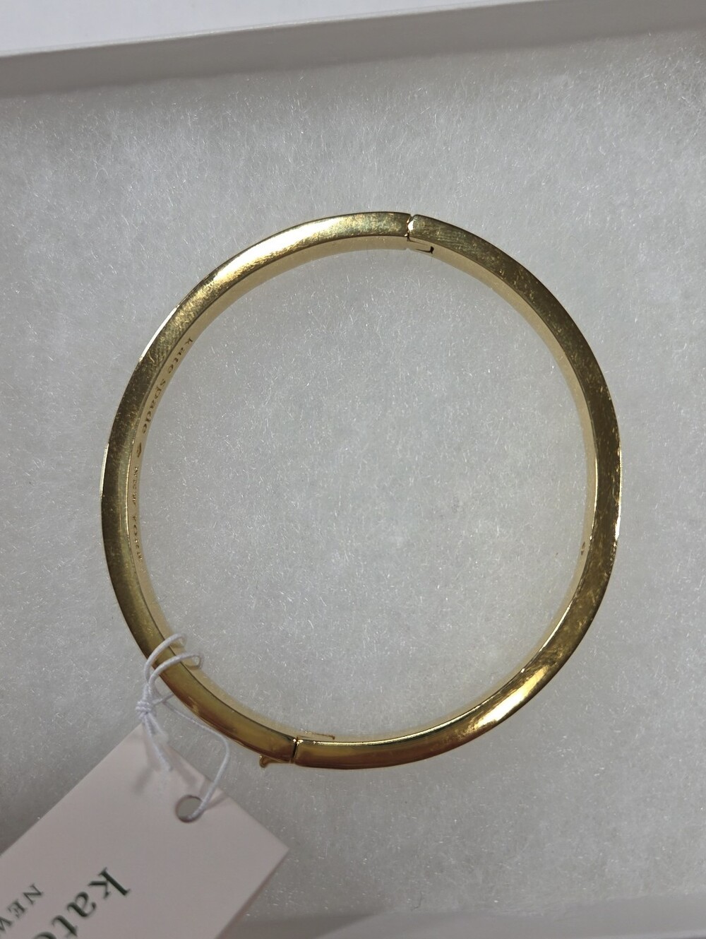 Kate Spade White Spot The Spade Enamel Hinged Bangle - Picture 4 of 10